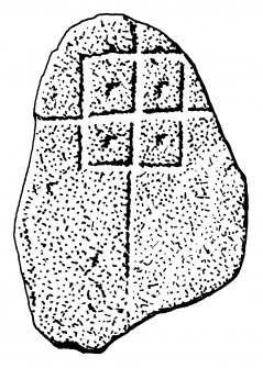 Scanned ink drawing of Dyce 5 incised cross