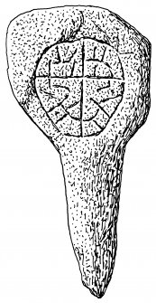Ink drawing of Migvie incised cross