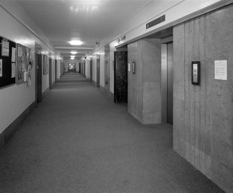Interior. View of fourth floor corridor