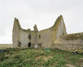 Ruinous castle, view from South East.
