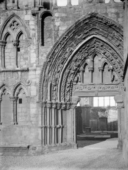 Detail of West doorway of Holyrood Abbey