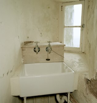 Interior, 3rd floor, cupboard, detail of sink