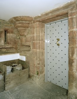 Interior, rear entrance porch, view from north east