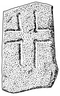 Scanned ink drawing of Tullich 4 incised cross-slab