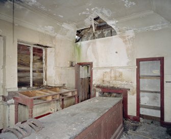 Interior. Ticket office. View from W