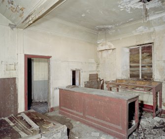 Interior. Ticket office. View from S