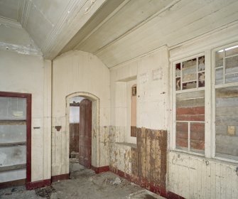 Interior. Ticket office. View from NW