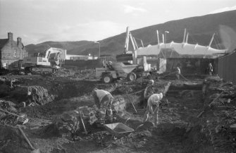 Excavation photographs: Queensberry House, prior to the construction of the Scottish Parliament.