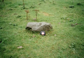 A ringstone on the floor of the quarry to the W of Tomnaverie (Bradley 'Monolith 5')