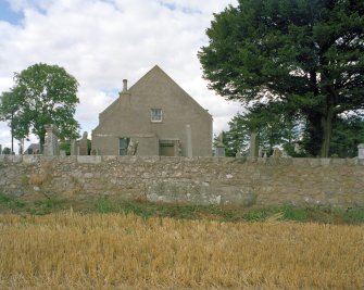 The putative flanker in the south wall of the churchyard