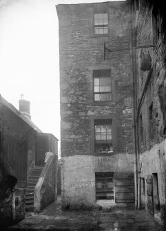 General view of Thomson's Court prior to alterations in 1916-17 from North.  Also visible is part of rear elevation of the Abbey Tavern.