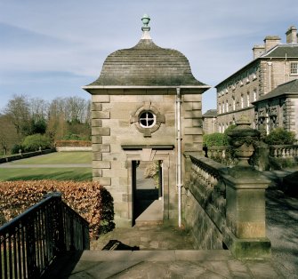 View of east pavilion from east