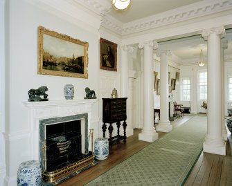 View of main corridor on the ground floor of Pollok House, Glasgow. Taken from north west.