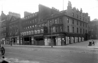 View from south east of 10 - 20 Princes Street with the Crown Hotel in foreground, before demolition.