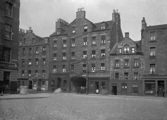 View of the front facades of No. 13 - 29 seen from Buccleuch Place from the South West.