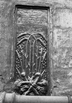 Carved panel, stalks and ears of wheat