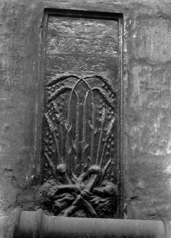 Carved panel, stalks and ears of wheat