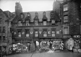 James Souter's shop at Old Playhouse Close and Playhouse Close, Edinburgh. Since substantially remodelled.