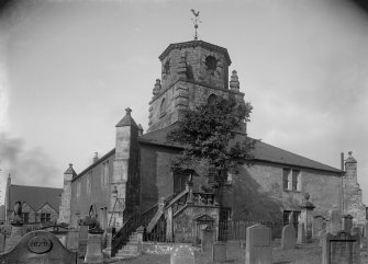 View of church and churchyard from south