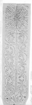 Photographic copy of rubbing of carved slab.