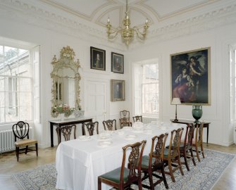 Interior.  Ground floor, dining-room, view from SE