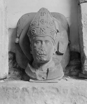 Bishop's Head in the Cathedral Museum, St Andrews.