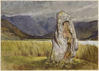 Drawing of Clach a Charra stone.