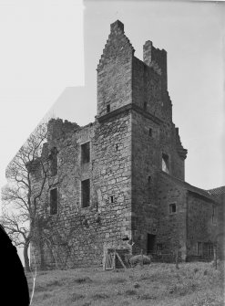Piteaddie Castle, view from east.