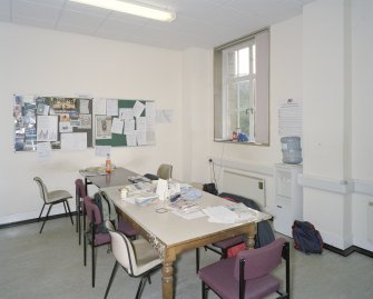 Interior. Ground floor, mess room, view from NW
