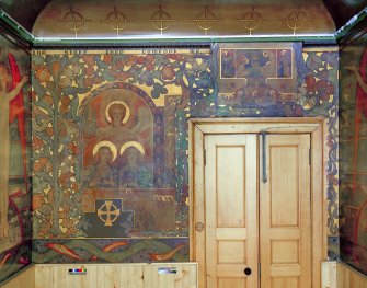 Detail of mural in Mortuary Chapel: South wall