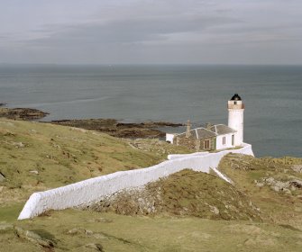Isle of May.  Low Lighthouse and cottages.  View from South.