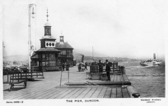 Dunoon, the pier,  view from South.
Insc: 'Series 5059-2' 'The Pier, Dunoon' 'Davidson Brothers, London'