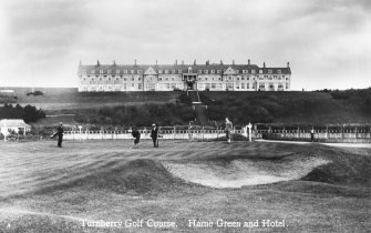 Postcard showing view of Hame Green and Turnberry Hotel.