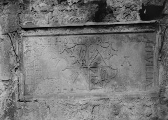Tomb slab in North wall,