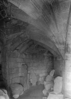 Passage from room over pend to undercroft of Frater