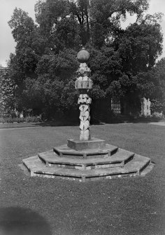 View of sundial, Balcarres House.