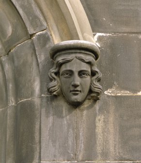 Ground floor, west window, detail of corbel head
South Leith Parish Church, Edinburgh