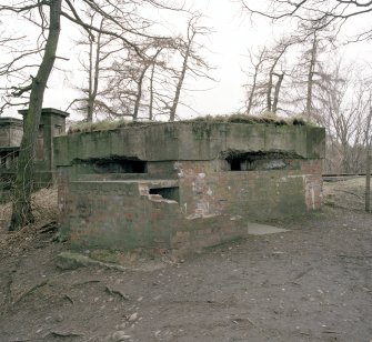 View from SE of Pillbox at E end of viaduct.