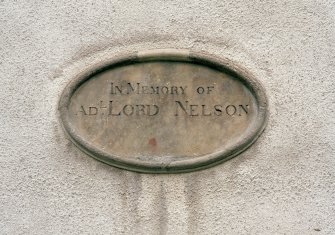 Detail of commemorative plaque to Admiral Lord Nelson