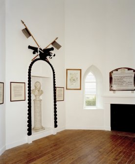 Interior. 1st floor, view from E