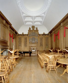 Interior. Main floor, view of music room from W
