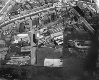 Bathgate, West Lothian Hosierywork, oblique aerial view.