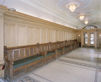 Interior, ground floor, entrance vestibule, view from north west