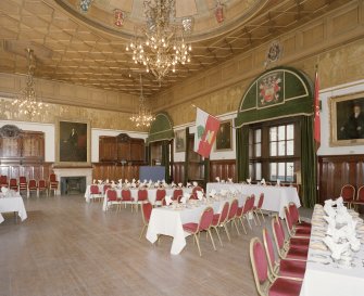 Interior, 1st floor, grand hall, view from north west