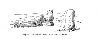 Sketch of recumbent stone circle from S.