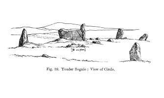 Sketch of recumbent stone circle.