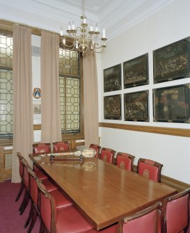 Interior, 1st floor, library, view from north west
