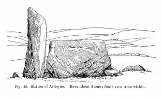 Sketch of recumbent stone circle.