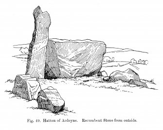 Sketch of recumbent stone circle.