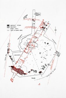 Copy of slide (H 93838s) of a plan published in Childe, VG 1934 'Final report on the excavation of the stone circle at Old Keig, Aberdeenshire', Proc. Soc. Antiq. Scot. 68 (1933-34), 372-93), fig. 9.